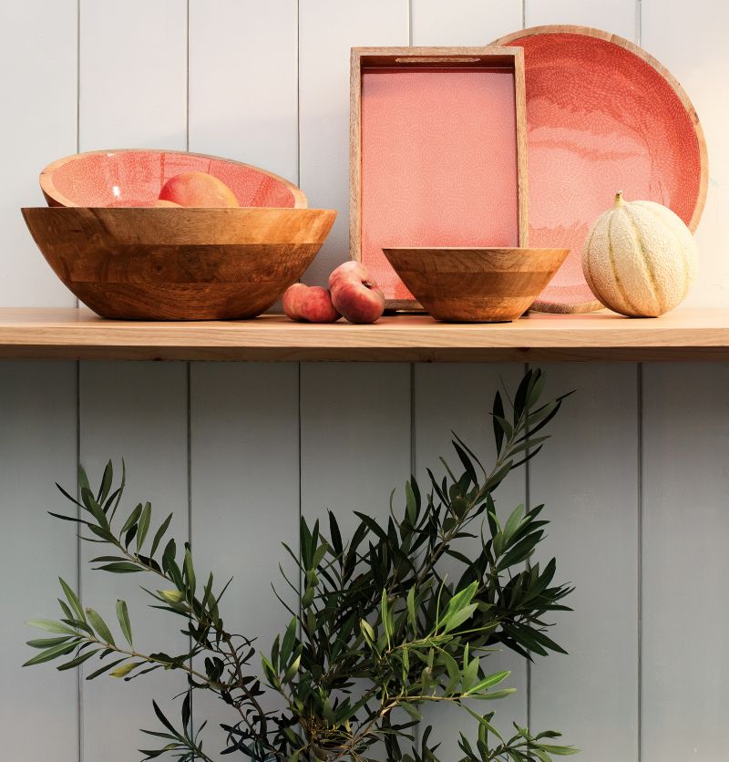 080452 BRUSH CORAL Mísa na potraviny Ø 20 cm8 cm mangové dřevo Zassenhaus (6)